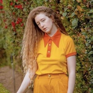 Big Bud Press Color Block Polo Shirt Tee Yellow Orange Size XS Unisex